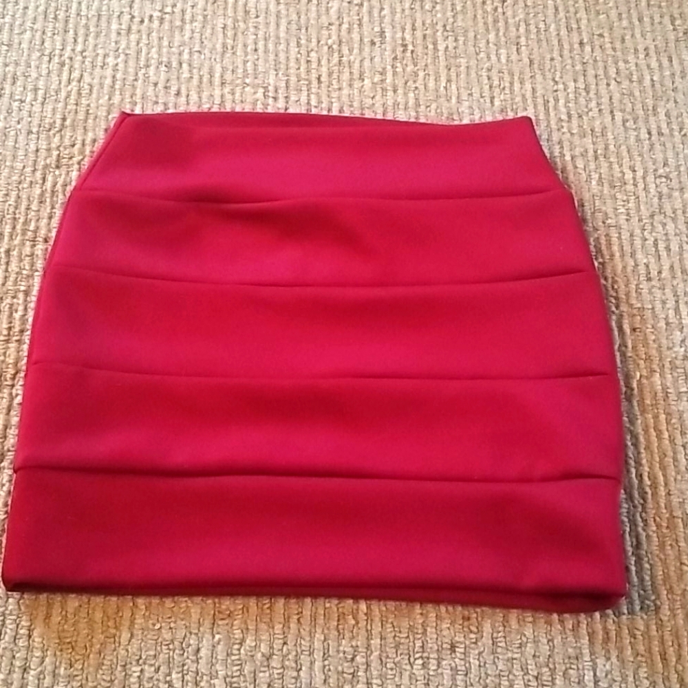 SOLD OUT! Mini Skirt - Burgundy - A'GACI A'GACI A'GACI